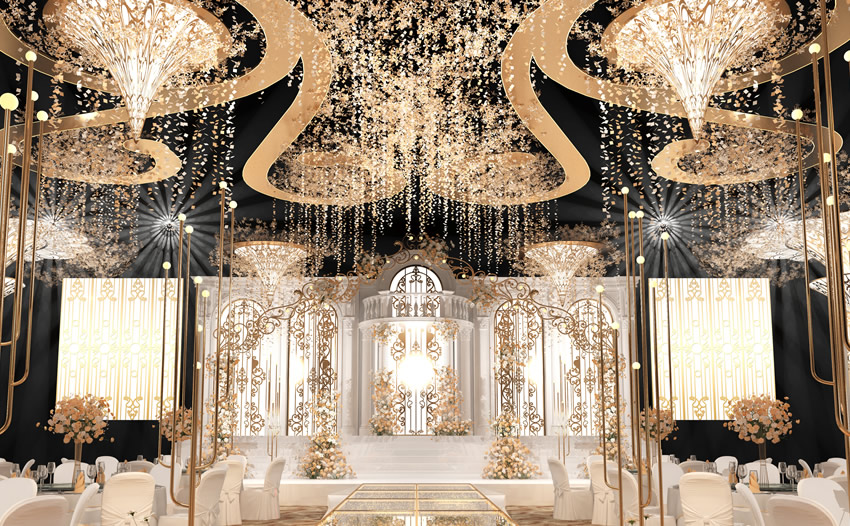 且末花木兰喜事汇金色大厅效果展示